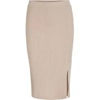 Vila Sommerrock Gerippt Jersey Bleistift High Waist Midi Skirt VIRIBINI HW SKIRT- NOOS
