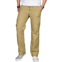 Alessandro Salvarini Leinenhose Herren – leichte Sommerhose Baumwolle Luftige Hose mit Kordelzug und bequemem Schnitt
