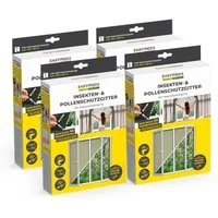 EASYmaxx Insektenschutz-Fensterrahmen Insect Protect Insekten- & Pollenschutzgitter 150 x 130 cm, (4-St), Moskitonetz zuschneidbar, Einfache Montage mit 12 Magneten