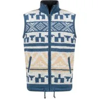 KUNST UND MAGIE Strickweste Gilet Weste Strickweste Wolle Trachtenweste Fleecefutter Aztekenmuster