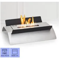 Klarstein Echtfeuer-Dekokamin Phantasma Graca (Set, Set), Ethanol-Kamin freistehend Tischkamin Edelstahl-Brenner