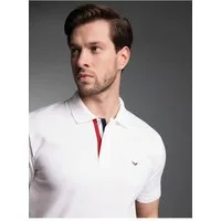 Trigema Poloshirt TRIGEMA Poloshirt mit dreifarbiger Knopfleiste (1-tlg)
