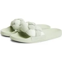 Tommy Jeans TJW BRAIDED SLIDES Pantolette Sommerschuh, Schlupfschuh, Strandschuh mit geflochtener Bandage