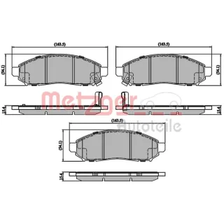 Metzger Bremsbel?ge vorne Nissan Evalia Leaf Np300 Nv200 Pathfinder 2,5