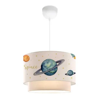 lux.pro Hängeleuchte, Weiß, Textil, 30x70x30 cm, Lampen & Leuchten, Innenbeleuchtung, Kinderzimmerlampen