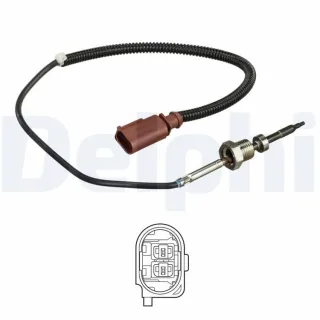 Delphi Abgastemperatursensor VW Transporter T5 2,5 TDI TS30147