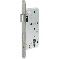 INTRA-TEC Einsteckschloss Zimmertürschloss für falz Türen »Einsteckschloss, Zimmertürschloss«, Dornmaß 55 mm, 1-tlg., Dorn 55mm, Entfernung 72mm, Stulp 20 × 235mm, DIN L/R, Edelstahl-Stulp