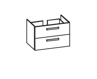Artiqua 411 Waschtischunterschrank für DuraStyle Compact 233778 Sanremo Eiche quer NB, 411-WU2L-D69- 411-WU2L-D69-7144-428