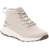 Jack Wolfskin Campfire Mid Wool (Bio-Baumwolle, bequem, atmungsaktiv) grau Damen Wanderschuh
