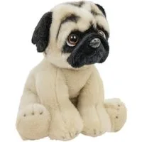 Teddys Rothenburg Kuscheltier Mops 30 cm sitzend beige/schwarz Stoffhund Plüschhund (Stofftier, Plüschtier, Plüschmops)