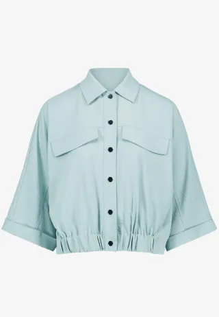 zero - Blouson mit Knopfleiste Silver Blue - Gr. - 42