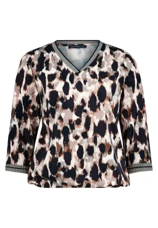 Betty Barclay - Shirt mit Animalprint beige - Gr. - 44