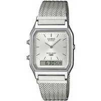 CASIO VINTAGE Chronograph AQ-230EM-7AEF, Quarzuhr, Armbanduhr, Damenuhr, Herrenuhr, Edelstahlarmband, analog