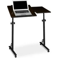 relaxdays Laptoptisch groß höhenverstellbar, schwarz