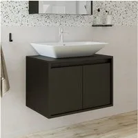 Roomart Badmöbel-Set ATLANTIC 65 cm 2 teilig, Keramikbecken inkl., Soft-Close, 5 Farben, (Komplett-Set, Waschtisch mit Unterschrank Badmöbel), Soft-Close, Wandmontage, Aufsatzbecken, 5 Farben