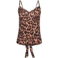 CLOUD 5IVE Muskelshirt CLOUD 5IVE Top with knot detail and leo print (1-tlg)