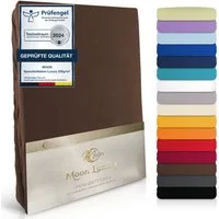 MOON Heimtextilien Spannbettlaken MOON-Luxury Spannbettlaken Jersey Stretch 230g/m², 97% Mako-Baumwolle 3% Elastan