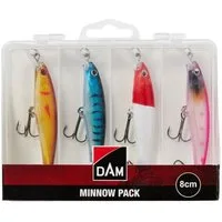 DAM Fishing Kunstköder Ron Thompson Minnow Pack + Box 8cm 8g - 4 Wobbler