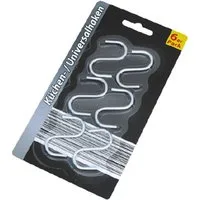 S-Haken Hakenleiste Küchenhaken schwarz 6er Set Metall, Küche, Innenbereich, Aufhängen, Geschirrtücher, Utensilien, platzsparend, (S-Haken, 6-St., Küchenhaken), Küchenhaken Haken Küche Haken Set Küchenhaken Set Haken 6er Pack