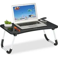 relaxdays Laptoptisch Schwarzer Laptoptisch