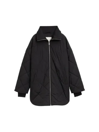 Denim Tom Tailor - Loose Fit Steppmantel deep black - Gr. - S