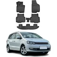 OMAC Auto-Fußmatten für Seat Alhambra 2010-2022 Schwarz TPE Automatten (5 St), für Seat Alhambra 2010-2022 Seat Alhambra 2010-2022, Antirutsch,Wasserfest,Einfache Installation