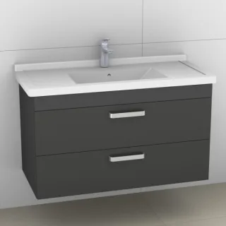 Artiqua 411 Waschtischunterschrank für Starck 3 030410 Anthrazit Glanz, 411-WU2L-D07-7065-51 411-WU2L-D07-7065-51