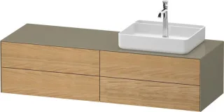 Duravit White Tulip Konsolenwaschtischunterbau wandhängend Natur Eiche & Stein Grau Matt & Hochglanz WT4867RH5H20000