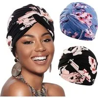 Coonoor Kopftuch 2 Stücke Frauen Chemo Hüte Turban Damen Beanie