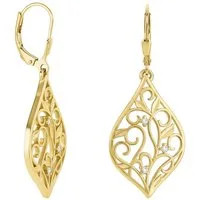 Sofia Milani Paar Ohrhänger Blatt, 925 Silber Damen Schmuck - E2070