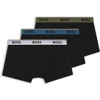 BOSS Trunk (Packung, 3-St) aus Stretch-Baumwolle mit Logo-Bund, mittlere Bundhöhe