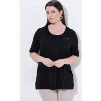 Ulla Popken T-Shirt T-Shirt Herz A-Linie Rundhals Halbarm Pima Cotton