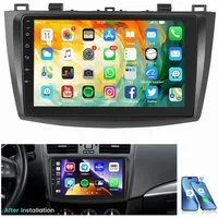 ESSGOO Für Mazda 3 2010-2013 Android 15 Carplay Autoradio Autoradio (RDS, FM, AM, Carplay Android Auto GPS Navi WIFI BT SWC)