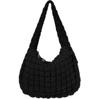 LuxusKollektion Handtasche Große gesteppte Puffer Crossbody Handtasche in Baumwolle Blau