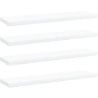 furnicato Bücherregal Schlichte Bücherregalplatten 40 x 10 x 1,5 cm Weiß, 4-tlg., Stabile Regalböden für mehr Stauraum und einfache Reinigung