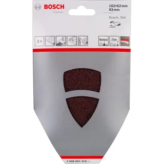 Bosch Reinigungsvlies-Set für Multischleifer, 2-teilig, Klett, 102 x 62, 93 mm - 2608607419