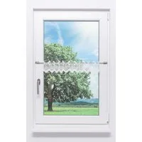 LYSEL® Scheibengardine Lochstickerei (1 St), transparent, HxB 12x48.6cm