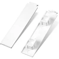 Bestlivings Gardinenschiene Seitendeckel, 3-läufig, geklemmt, Kunststoff, 2er-Pack, robust, Stopper-Funktion, Steckmontage, Made in EU
