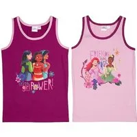 United Labels® Unterhemd Unterhemd Mädchen Hemdchen Tank Top Unterwäsche Lila/Rosa (2er Pack)