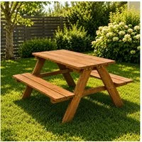 HAGO Garten-Kindersitzgruppe Sitzset Gartenbank Essplatz Picknick Spieltisch Tanne Holz, (1-tlg)