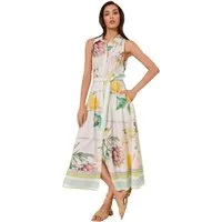 LIPSY Midikleid Lipsy Ärmelloses Midikleid mit Gürtel Stehkragen (1-tlg)