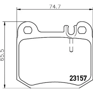 Hella Bremsbel?ge hinten Mercedes M-Klasse W163 8DB355008-831