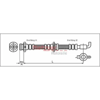 Metzger Bremsschlauch vorne Isuzu Trooper Opel Frontera