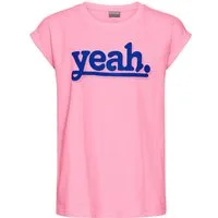 KIDSWORLD T-Shirt Sprücheshirt mit überschnittener Schulter T-Shirt "YEAH" print