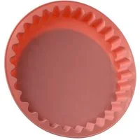 MARELIDA Obstkuchenform Backform Silikon rosa 26,5cm Kuchenform Tarteform Quicheform rund, (1-tlg)