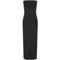 URBAN CLASSICS Shirtkleid Urban Classics Ladies Bandeau Midi Dress (1-tlg)