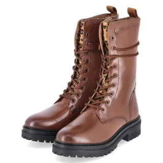 Bullboxer Schnürstiefel  Braun - Gr. 37 -  Synthetik, Leder & Textil