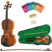 Classic Cantabile Violine VP-130 4/4 Violinenset Natur - Klassisches Design - Moderne Optik, Komplettset, Einsteiger/Schülerinstrument, inkl. Bogen, Koffer, Kolophonium und Ersatzsaiten