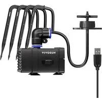 VIVOSUN Bewässerungssystem VIVOSUN FlexFeed 4W Tropfbewässerungsset, (Komplettset mit Tropfern und Pumpe), App-gesteuertes 4-Tropbewässerungssystem