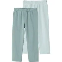 vertbaudet Leggings Mädchen 3/4-Leggings BASIC 2er-Pack, 3/4, Dehnbund